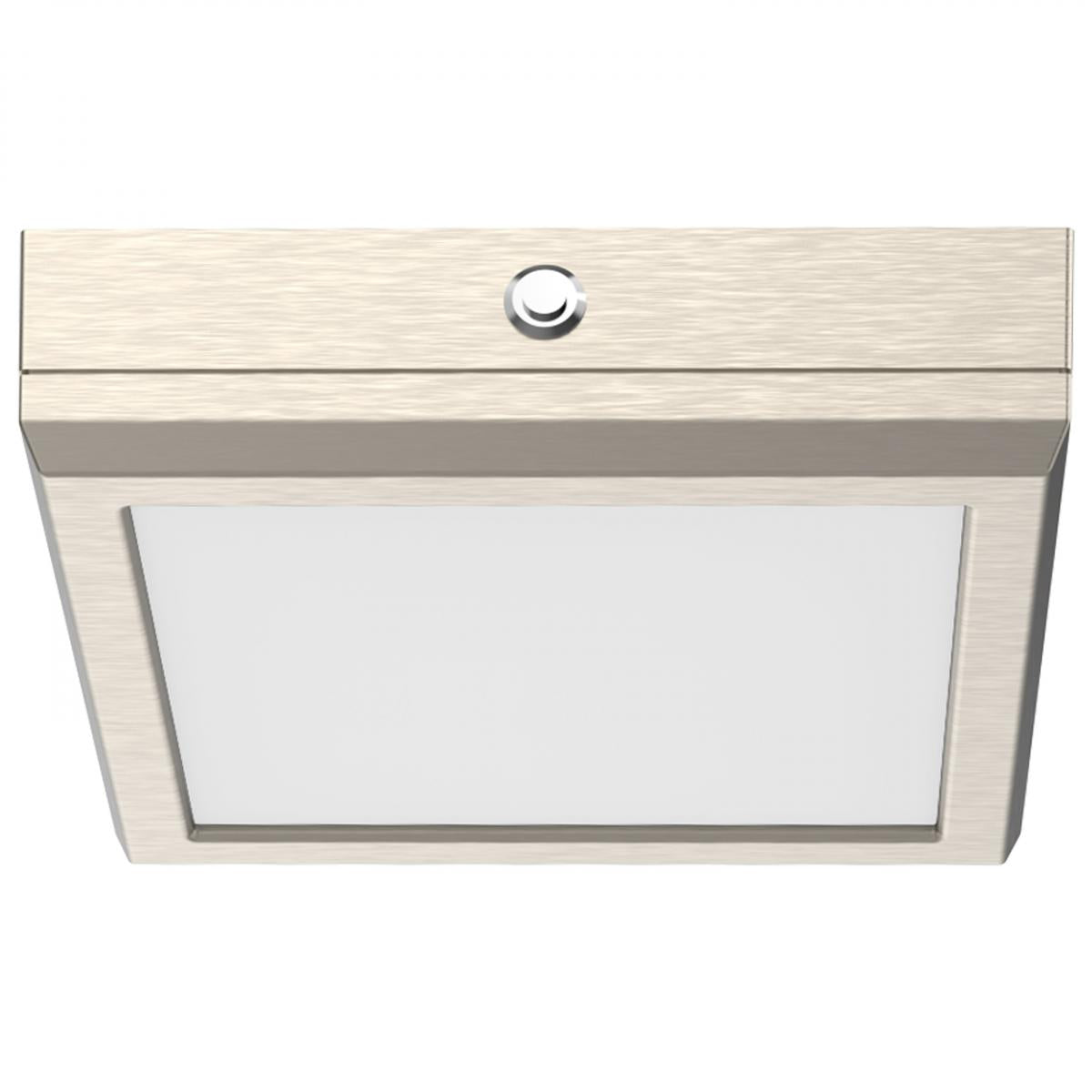 Satco 62-1727-EM Blink Pro EM Battery Backup 9 Inch Square Shape Brushed Nickel Finish
