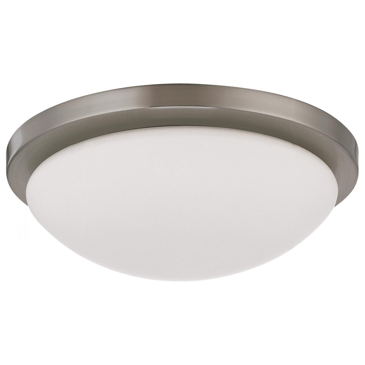Satco 62-1842 Button 11 Inch LED Flush Mount Fixture Brushed Nickel Finish CCT Selectable 120 Volts