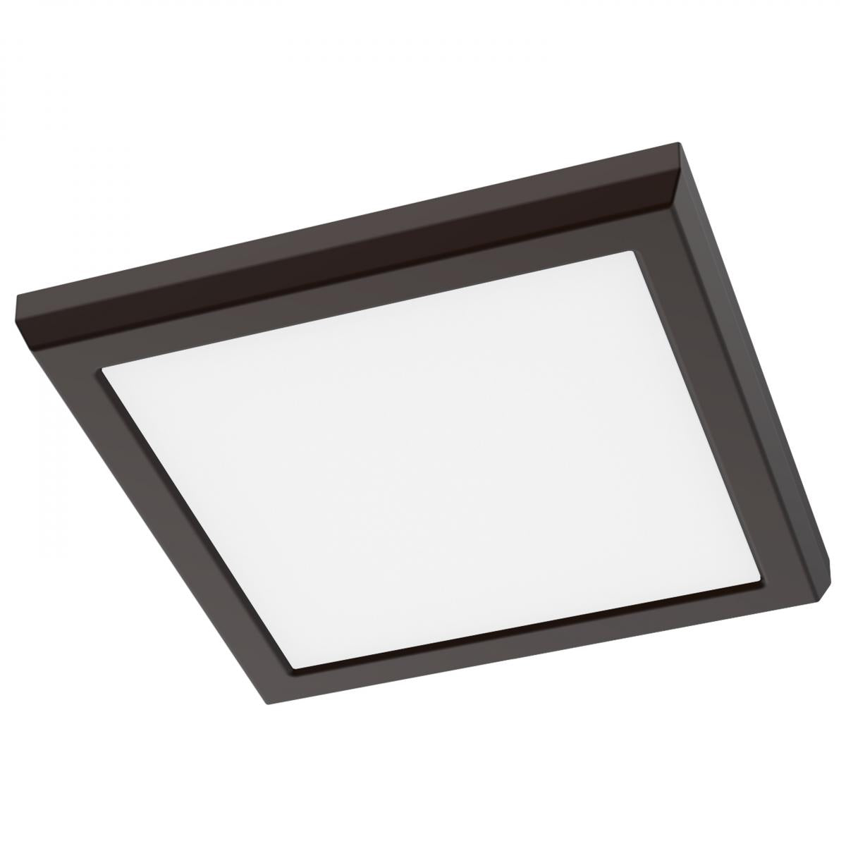 Satco 62-1916 Blink Performer - 10 Watt LED 7 Inch Square Fixture Bronze Finish 5 CCT Selectable