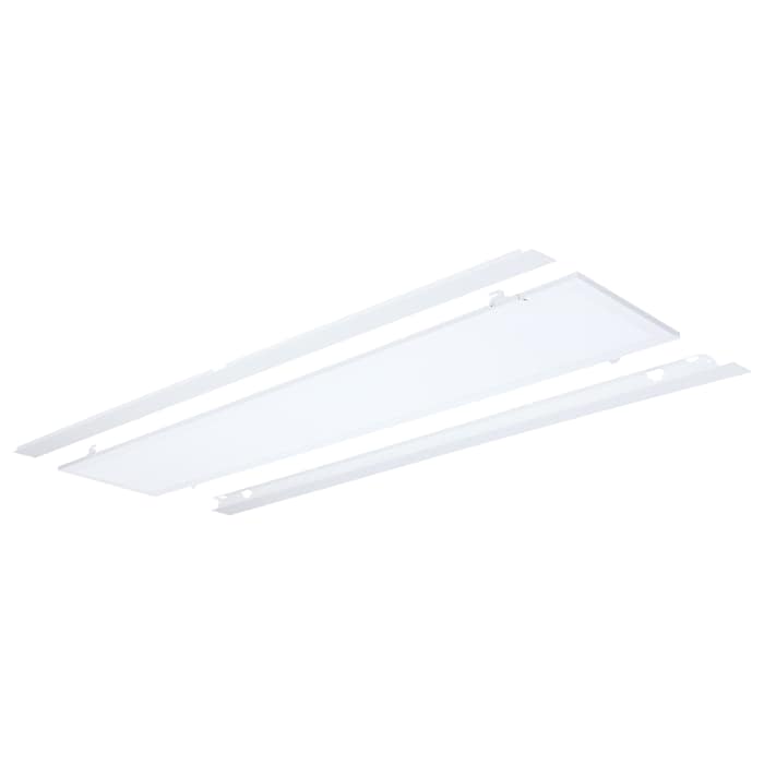 Satco 65-1320 40/30/20 Watt LED 1x4 Flat Panel Troffer Retrofit Kit 35K/4K/5K CCT Dimmable 120-277 Volt Matte White Finish