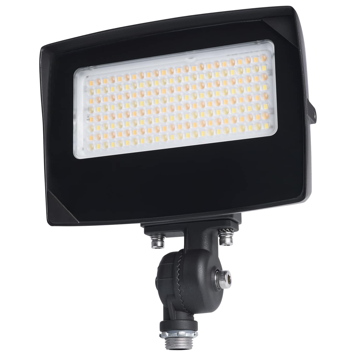 Satco 65-1540 LED Flood Light 35/25/15 Wattage Selectable 3K/4K/5K CCT Selectable Beam Angle Selectable Bronze Finish 120-347 Volt