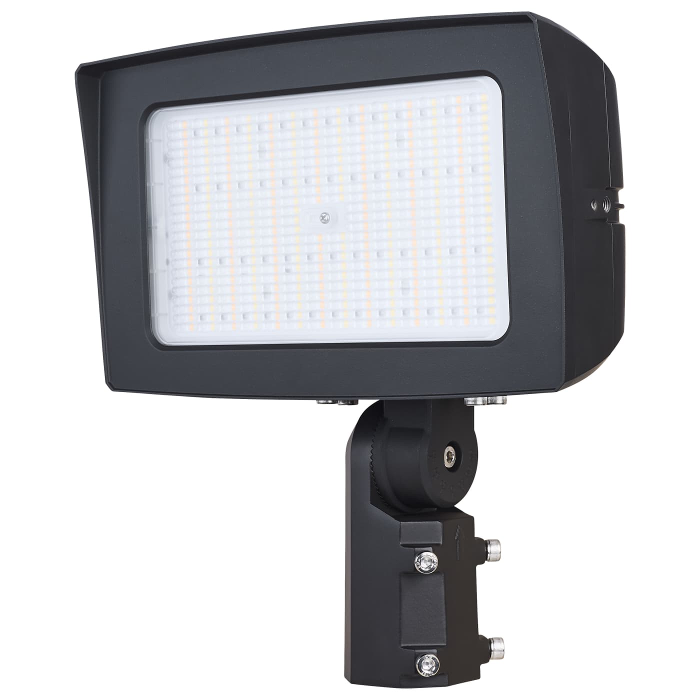 Satco 65-1542 LED Flood Light 150/125/100 Wattage Selectable 3K/4K/5K CCT Selectable Beam Angle Selectable Bronze Finish 120-347 Volt