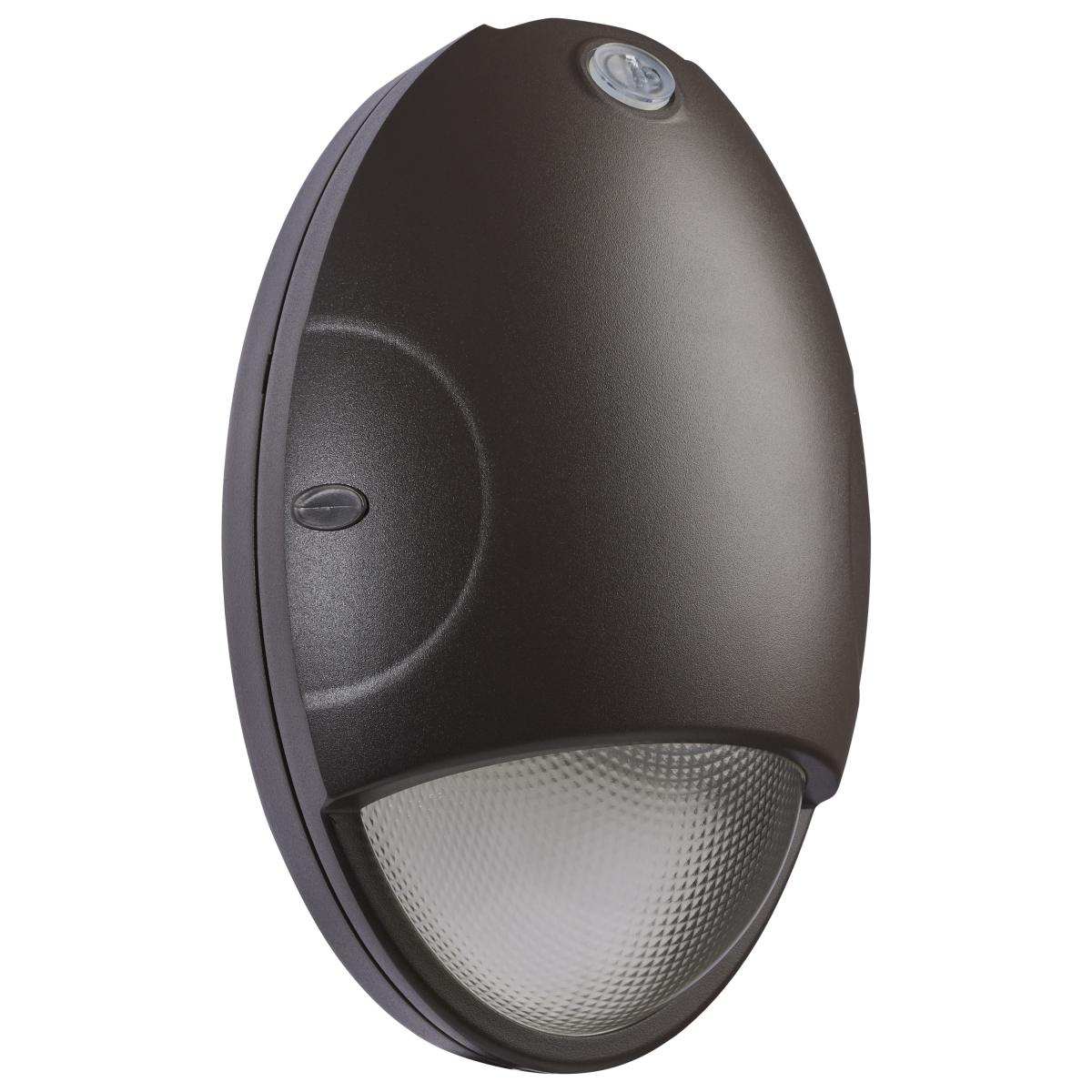 Satco 65-881 Oval Small Emergency Wall Pack LED CCT Selectable Photocell Black Finish