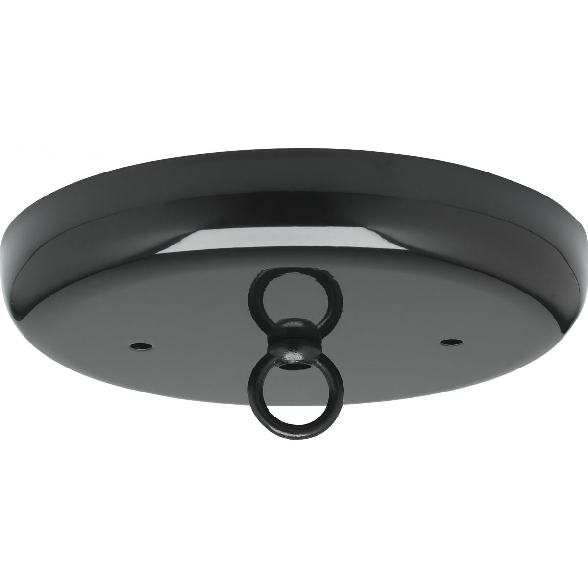 Satco 90-893 Contemporary Canopy Kit Black Finish 5" Diameter 7/16" Center Hole 2-8/32 Bar Holes Includes Hardware 10lbs Max