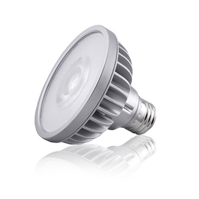 Angled product photo of Soraa SP30S-14-36D-827-H1 BRILLIANT PAR30 Short Neck E26 120V LED lamp, 13.7W, 36 degree, 2700K