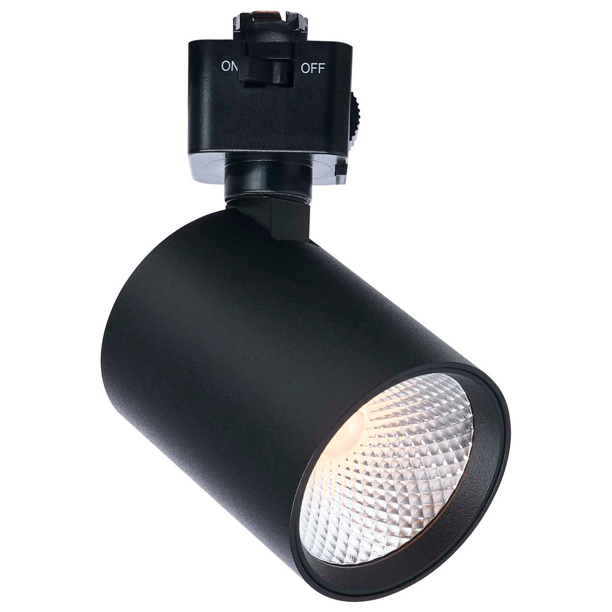 Satco JH5065 8 Watt LED Track Head 2700K/3000K/3500K/4000K/5000K CCT Selectable Dim to Warm J Style 48 Degree Beam Angle 120 Volt Black Round