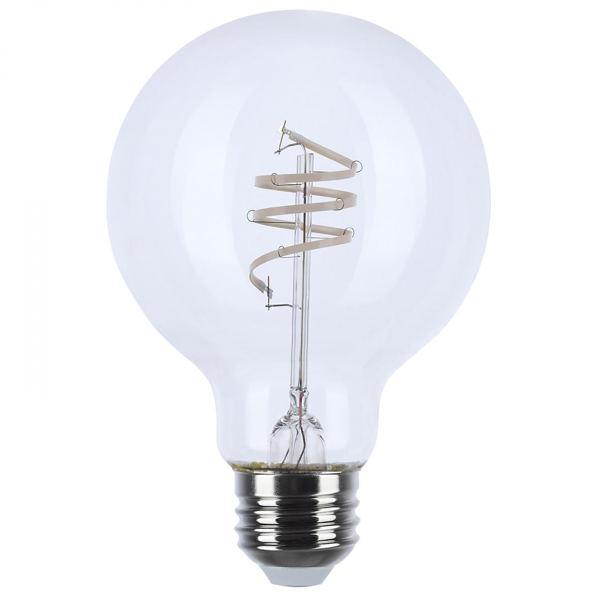 Satco S11522 6 Watt LED Reminiscent Flex Gray Coil Filament G25 Medium Base 2700K CCT Clear 120 Volt