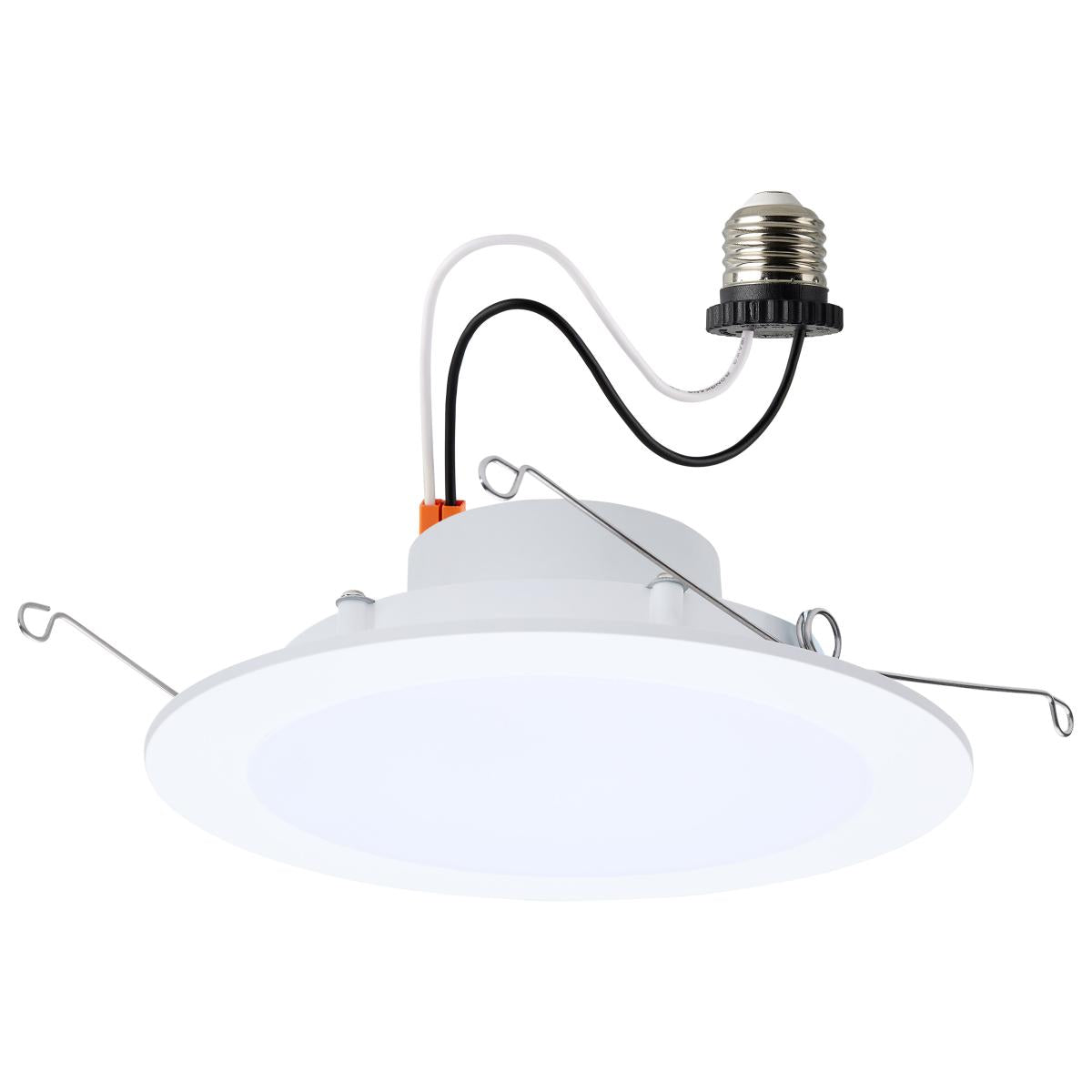 Satco S11896 13WLED/DLR/6/FS/WF/RND/WH 9/11/13 Watt LED Downlight Retrofit 27K/30K/35K/40K/50K 6 Inch Flat Wafer Round Matte White Finish