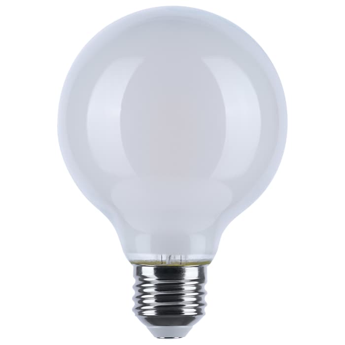 Satco S12153 8G25L/930WD/E26/GWYS 8 Watt LED G25 3000K-2000K Warm Dimming Medium Base White Finish