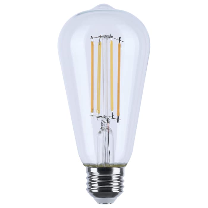 Satco S12154 8ST19L/930WD/E26/GCYS 8 Watt LED ST19 3000K-2000K Warm Dimming Medium Base Clear Finish