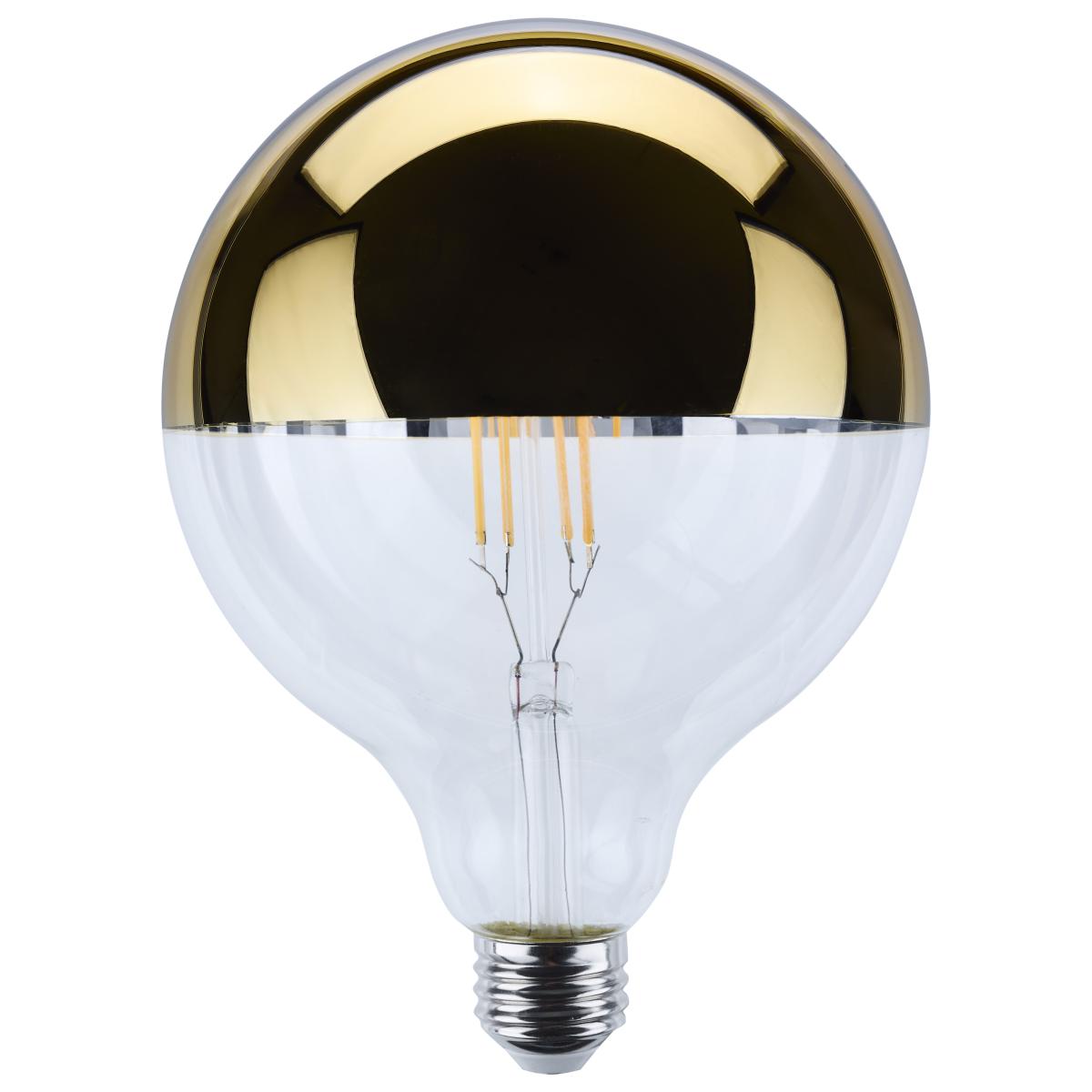Satco S12546 8G40/GOLD/LED/927/120V 8W G40 Half Gold 2700K
