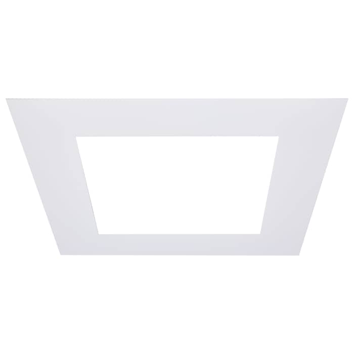 Satco S13551 CDLGR6SWH 6-Inch Flat Goof Ring for Downlights Square White Finish