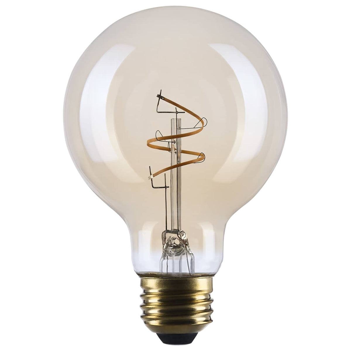 Satco S14210 3.5 Watt G25 LED 2000K CCT Medium Base Clear Glass Amber Coil Filament Dimmable 120 Volt