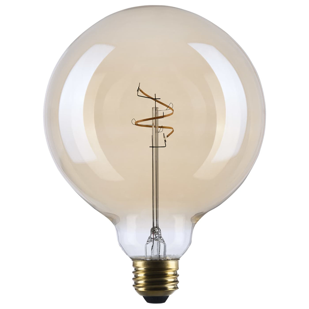 Satco S14214 3.5 Watt G40 LED 2000K CCT Medium Base Clear Glass Amber Coil Filament Dimmable 120 Volt