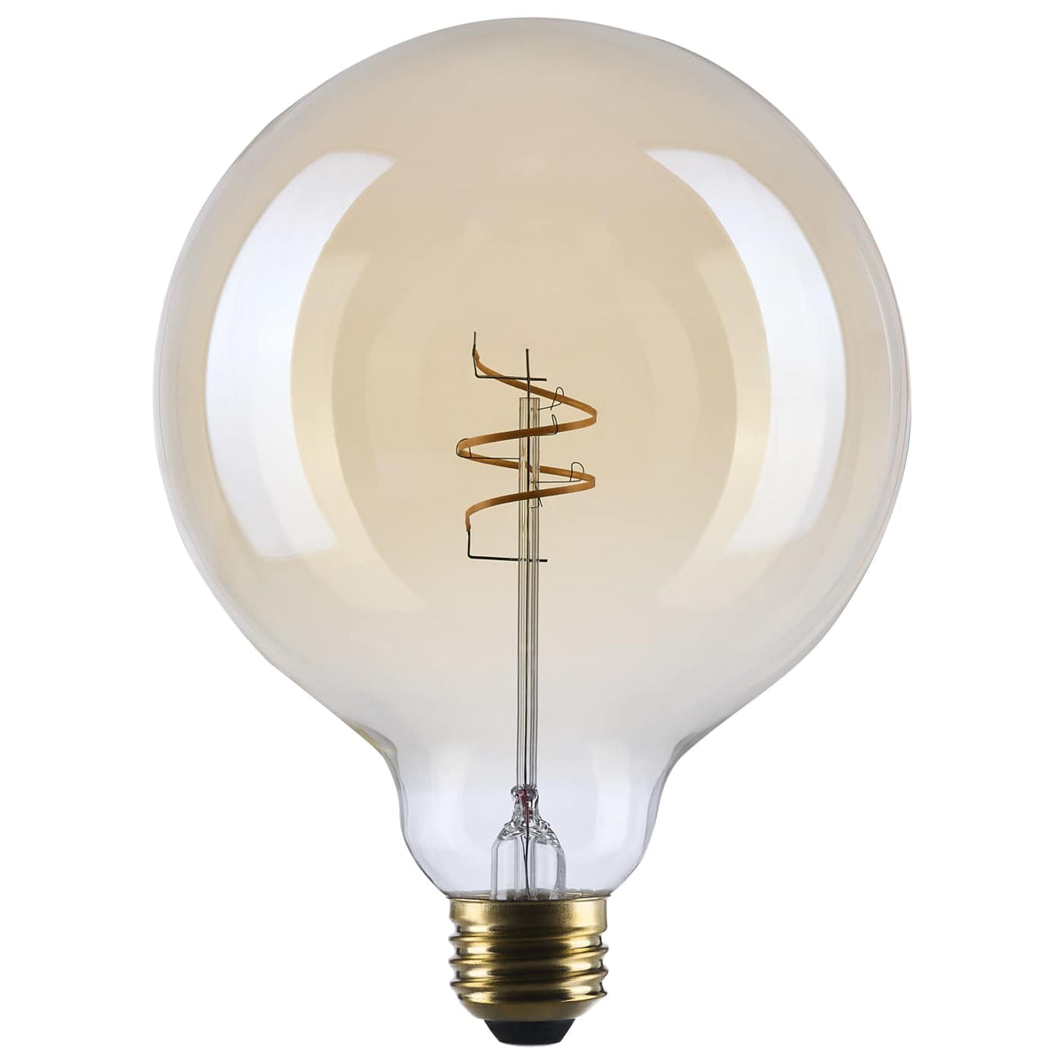Satco S14215 5.5 Watt G40 LED 2000K CCT Medium Base Clear Glass Amber Coil Filament Dimmable 120 Volt