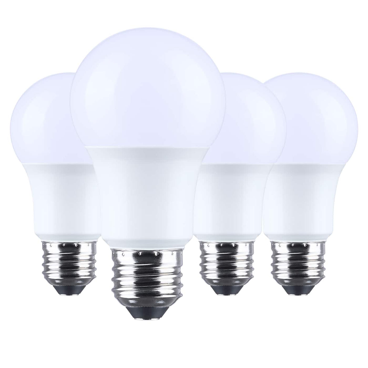 Satco S14356 9.8 Watt LED A19 3000K CCT Medium Base Plastic 120 Volt 4-Pack