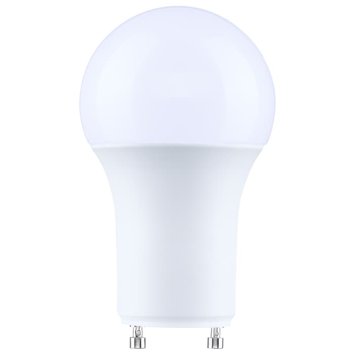 Satco S15215 9.5 Watt A19 LED 3000K CCT 90 CRI Bi Pin GU24 Base Plastic Dimmable 120 Volt