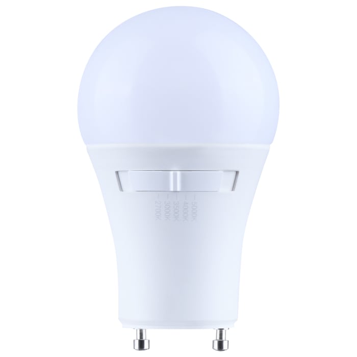 Satco S15225 14 Watt A19 LED 27K/30K/35K/40K/50K CCT 90 CRI GU24 Base Dimmable 120 Volt