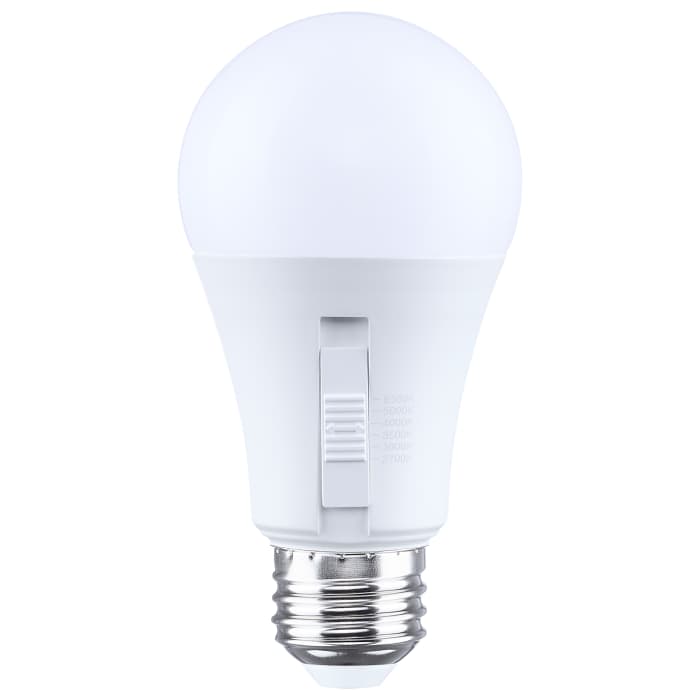 Satco S15227 15/11/8/5 Watt A19 LED 27K/30K/35K/40K/50K/65K 90 CRI Medium Base Dimmable 120 Volt