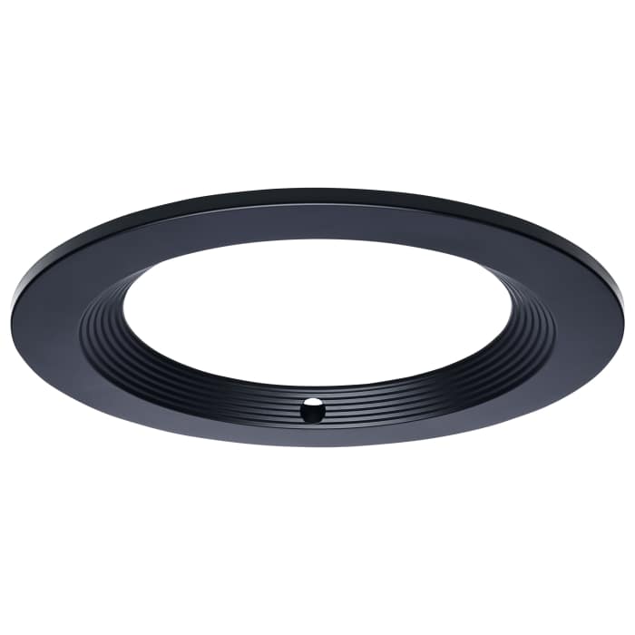 Satco S21680 CDL 8IN RND INT-EM TRIM BLACK 8-Inch Round Trim for LED Commercial Downlight with Integrated EM Driver Black Finish