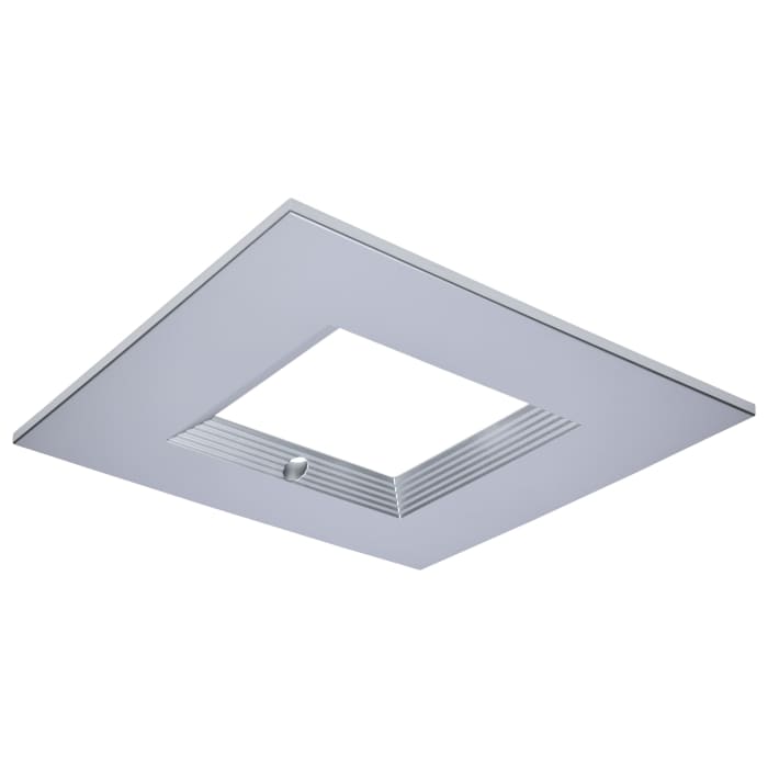 Satco S21697 CDL 10IN SQ INT-EM TRIM SILVER 10-Inch Square Trim for LED Downlight with Integrated EM Driver Silver Finish