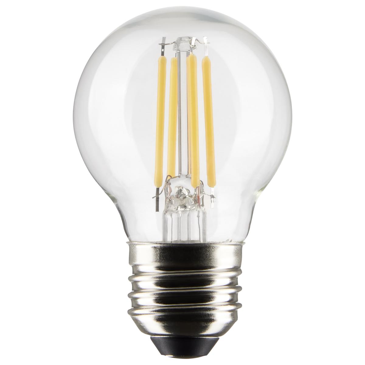 Satco S21815 4 Watt G16.5 LED Clear Medium Base 2700K 350 Lumens 120 Volt 2-Pack