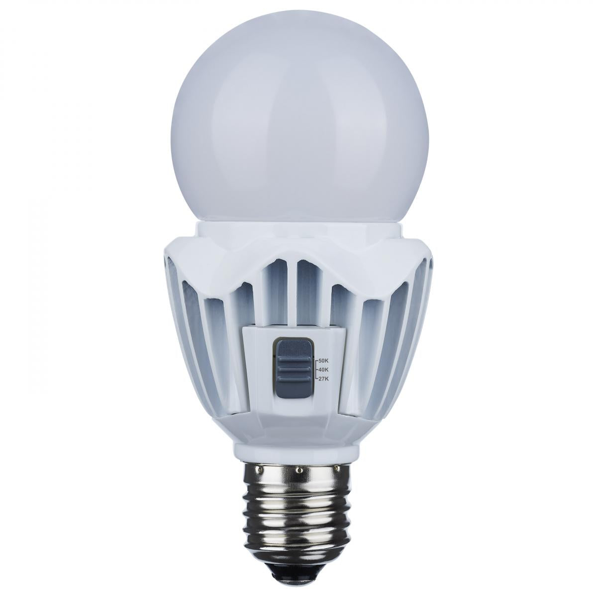 Satco S28737 20 Watt LED A21 High Lumen Output 27K/40K/50K CCT Selectable Medium Base White Finish 120V-277V