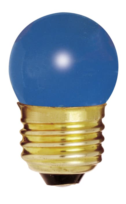 Satco S3608 7 1/2S11/B 7.5 Watt Incandescent Ceramic Blue S11 Medium