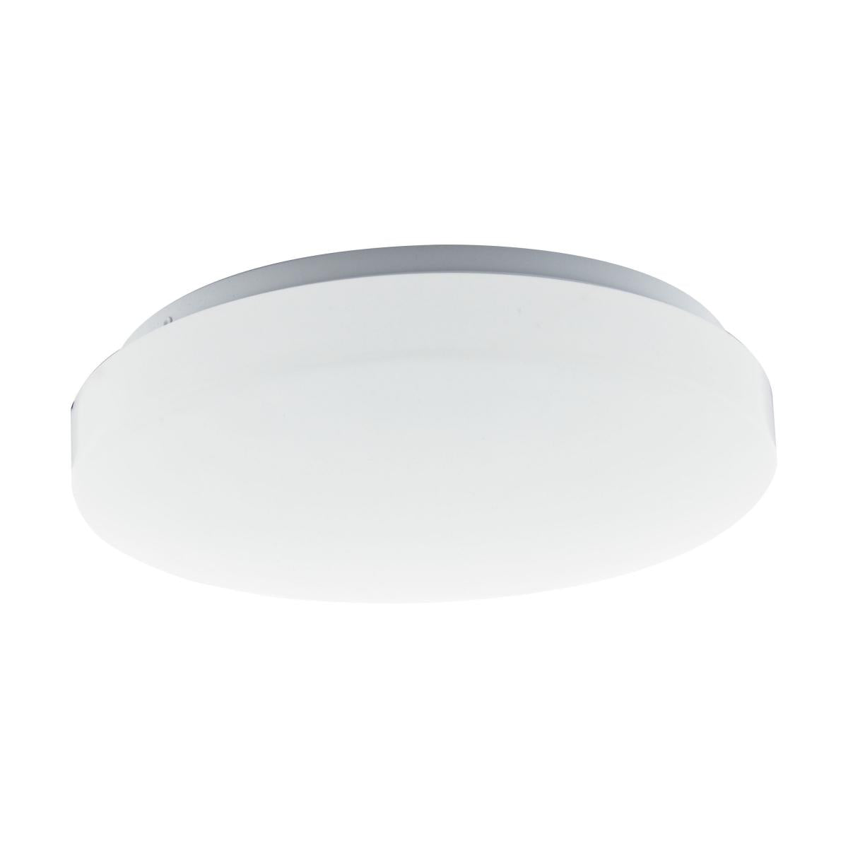 Satco 62-1211 11 inch Acrylic Round Flush Mounted LED Light Fixture CCT Selectable with Microwave Sensor White Finish 120V