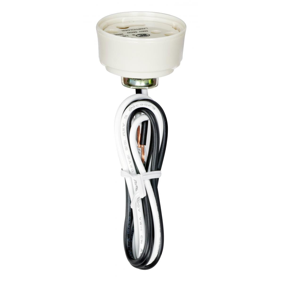 Satco 80-1858 4-Pin Ballast And Socket Combination For GU24 24" 18 AWM 105C Leads U-Channel 1/8 IP Hickey 1-1/8" Height