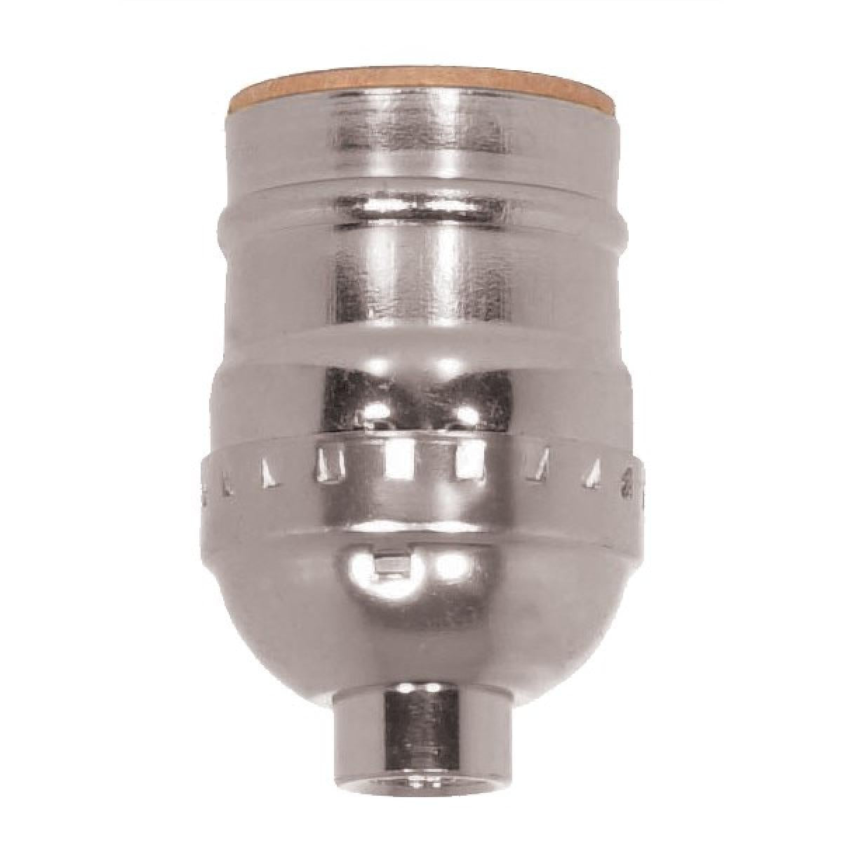 Satco 80-1981 Short Keyless Socket 1/4 IPS Aluminum Nickel Finish 660W 250V