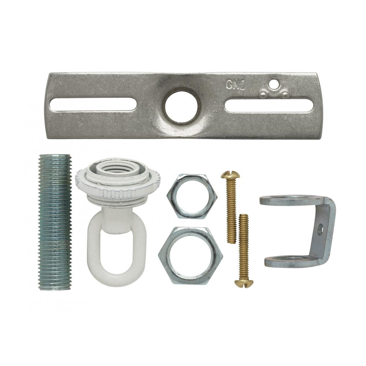 Satco 90-1695 Screw Collar Loop Parts Bag White Finish