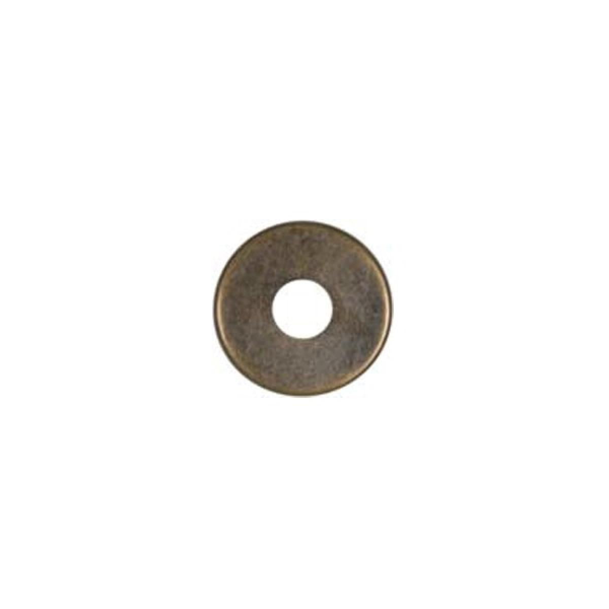 Satco 90-1789 Steel Check Ring Curled Edge 1/8 IP Slip Antique Brass Finish 7/8" Diameter