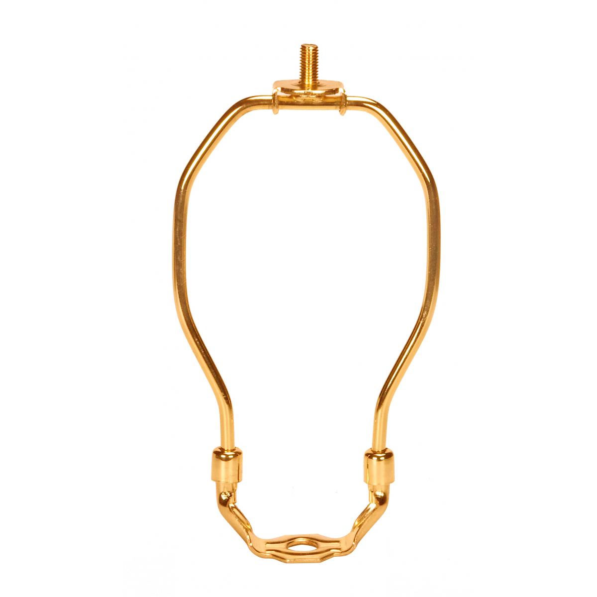 Satco 90-2376 Light Duty Harp Polished Brass Finish 6" Height 1/8 IP Saddle 1/4-27 Thread 125 Carton