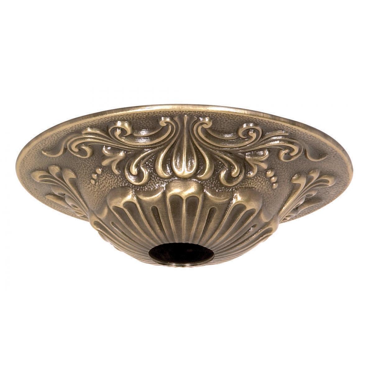 Satco 90-2382 Cast Brass Canopy Antique Brass Finish 5-1/2" Diameter 1-1/16" Center Hole 1-1/2" Height