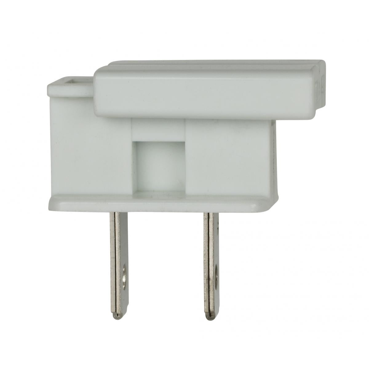 Satco 90-2605 Slide Plug Polarized 18/2 SPT-1 8A-125V White Finish