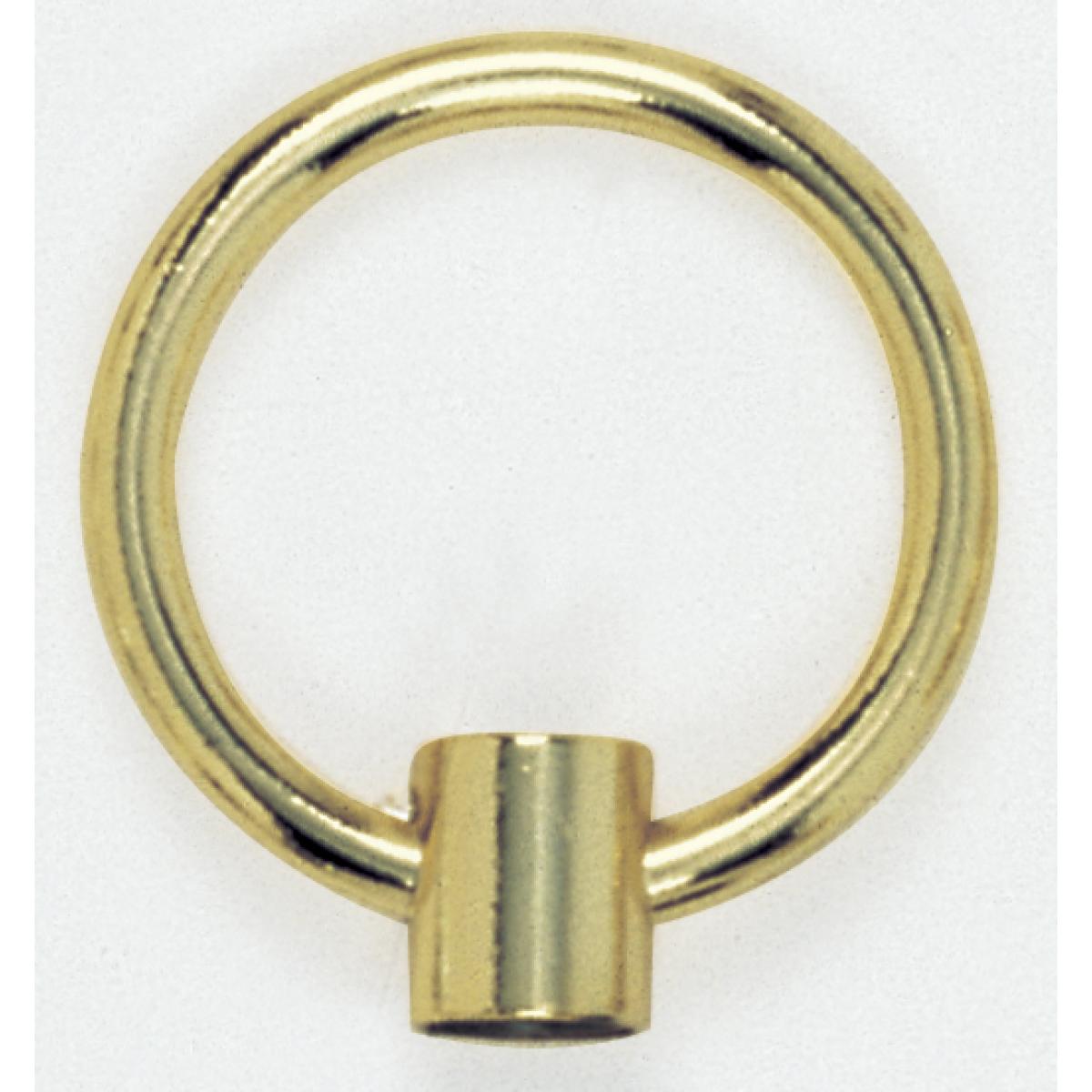 Satco 90-263 2" Die Cast Fixture Loop 1/8 IP With Wireway 20lbs Max Brass Plated Finish