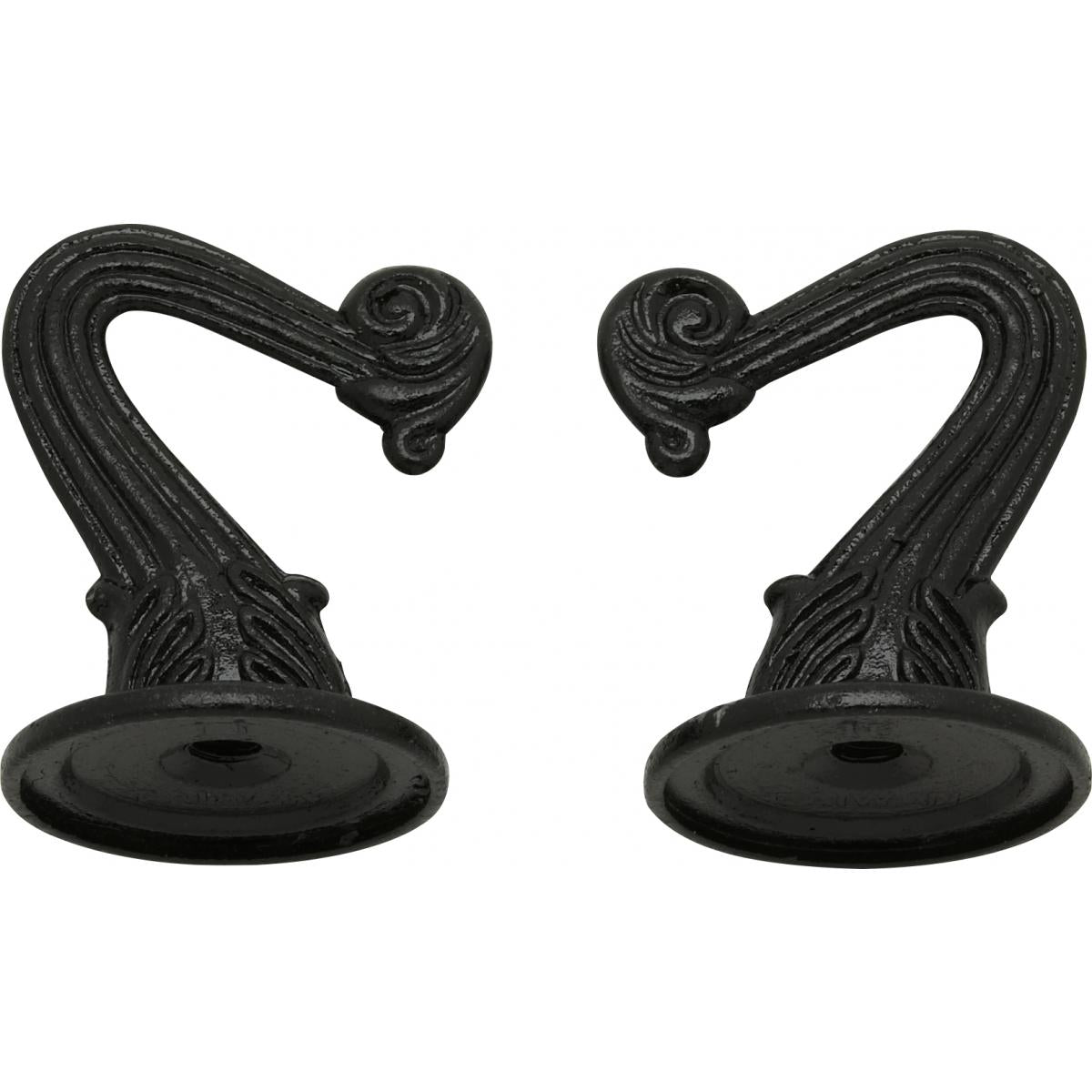 Satco 90-452 Die Cast Swag Hook Kit Black Finish Kit Contains 2 Hooks With Hardware 10lbs Max