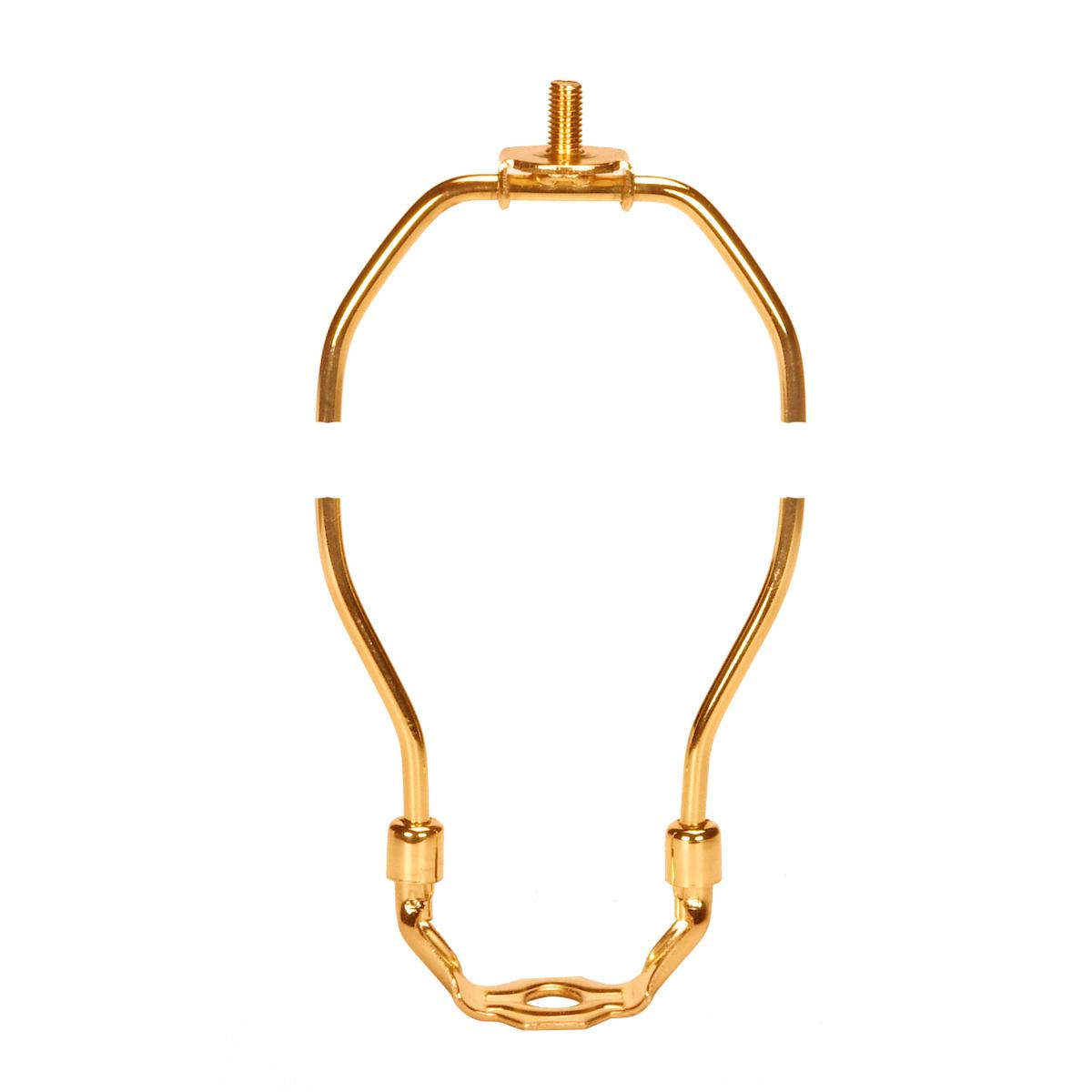 Satco 90-571 Light Duty Harp Polished Brass Finish 13-1/2" Height 1/8 IP Saddle 1/4-27 Thread 125 Carton