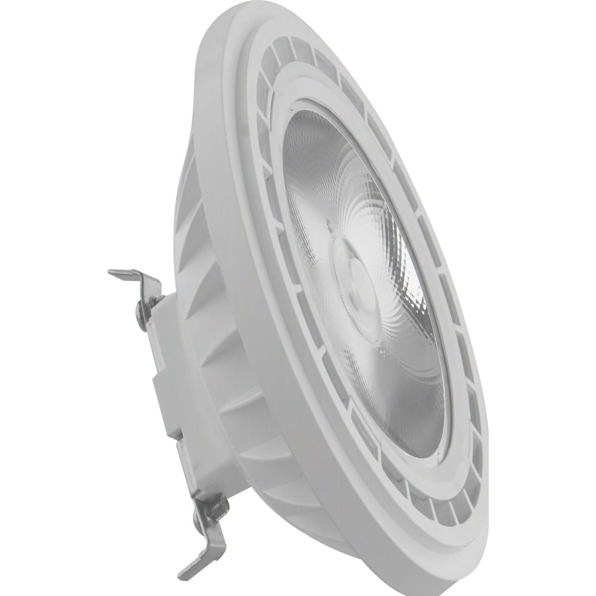 Satco S12244 7 Watt AR111 COB LED 520 Lumens G53 Base 80 CRI 3000K 12 Volt 12 Degree Spotlight Bulb