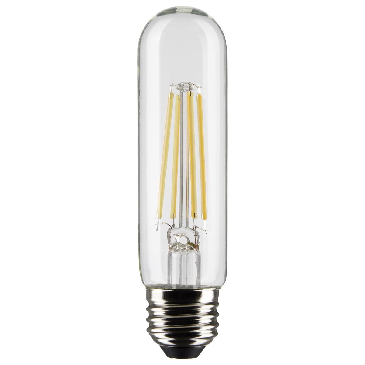 Satco S21350 8 Watt T10 LED; Clear; Medium base; 90 CRI; 2700K; 120 Volt