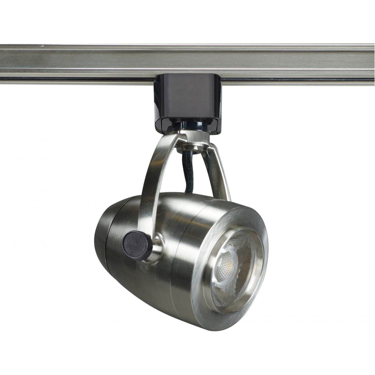 Satco TH415 1 Light - LED - 12W Track Head - Pinch back shape - Brushed Nickel - 24 Deg. Beam