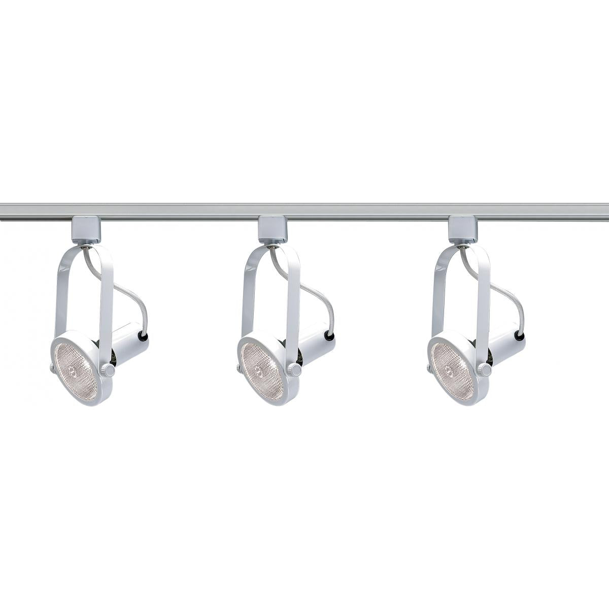 Satco TK316 3 Light - PAR30 - Gimbal Ring Track Kit - 4 foot Track - White