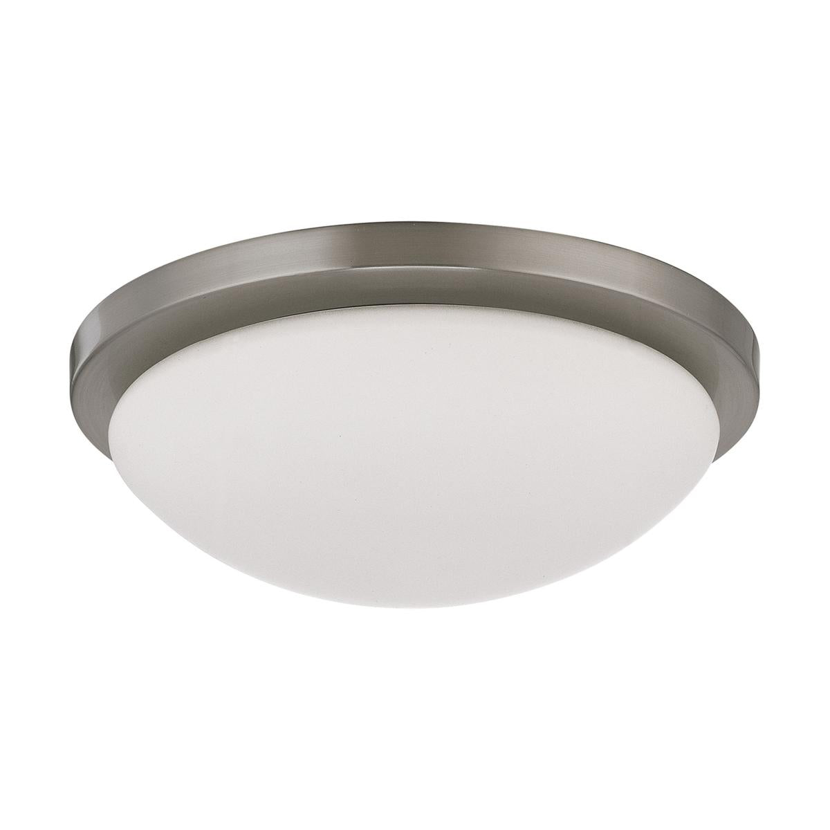 Satco 62-1043 Button LED 13 in. Flush Mount Fixture Brushed Nickel Finish LED Module Included