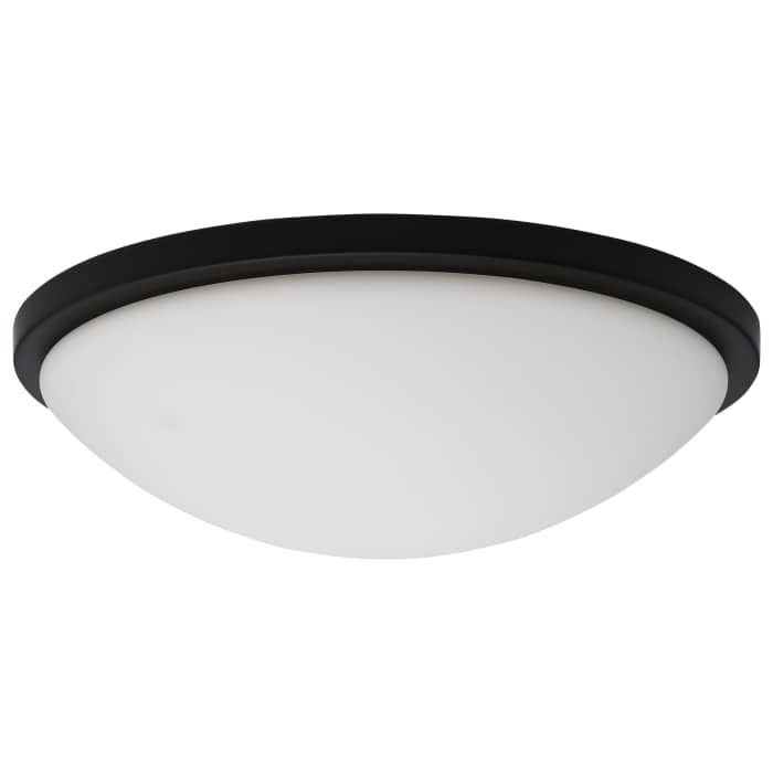 Satco 62-1942 LED BUTTON BL 11" FLUSH Button 11 Inch LED Flush Mount Fixture Matte Black Finish CCT Selectable 120 Volts