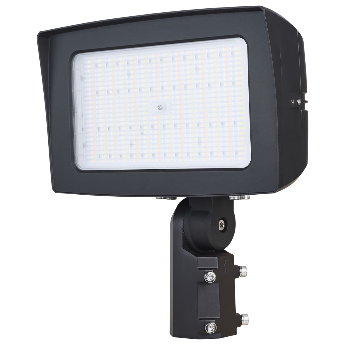 Satco 65-1542 LED Flood Light  150/125/100 Wattage Selectable  3K/4K/5K CCT Selectable  Beam Angle Selectable  Bronze Finish  120-347 Volt