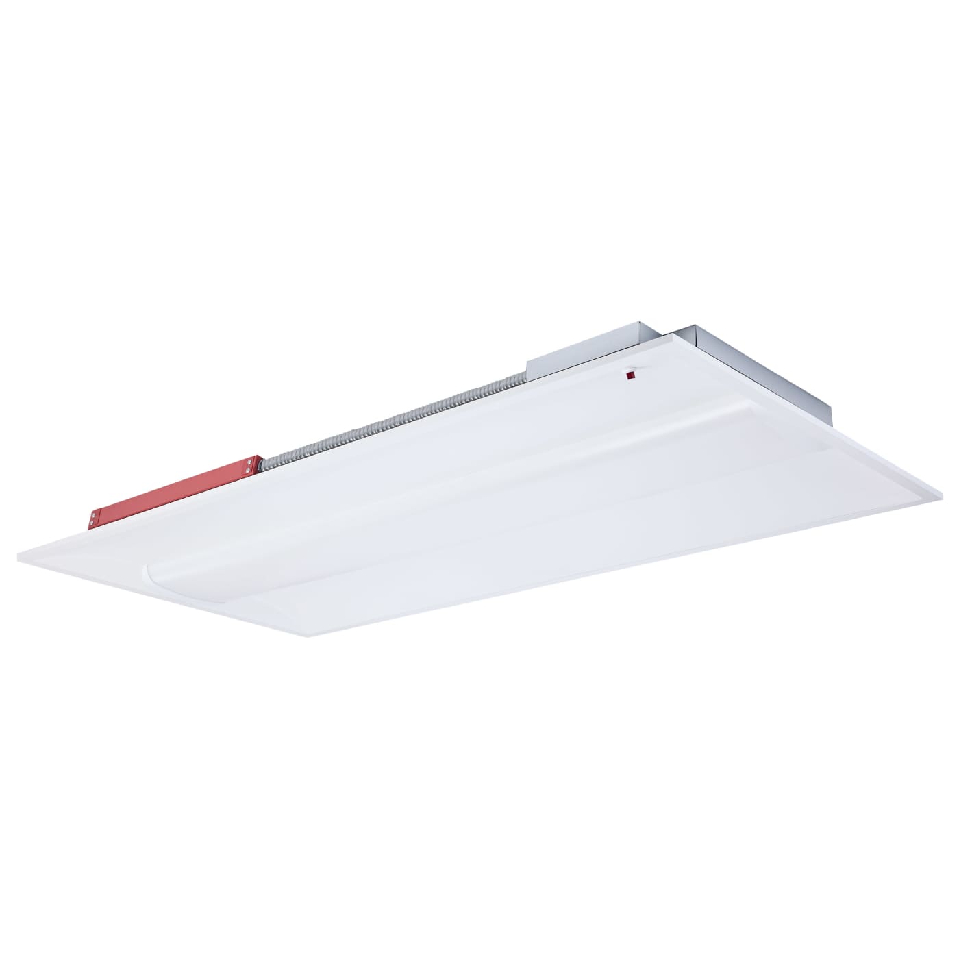 Satco 65-1604 2X4 LED Single Basket Troffer Emergency Battery  Field Selectable  120-277 Volt  White Finish