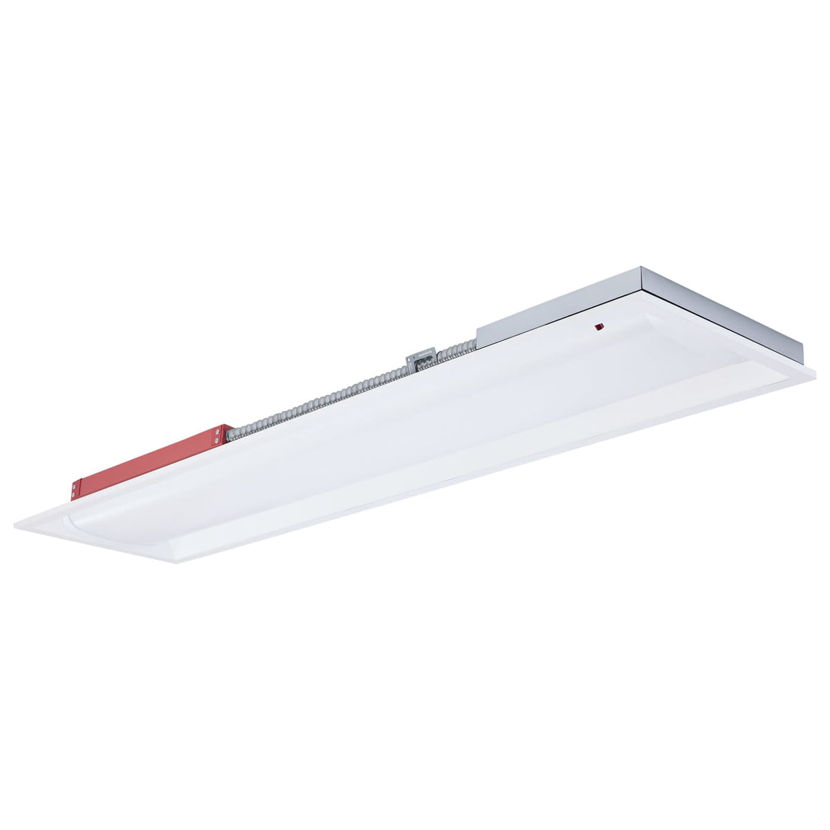 Satco 65-1605 1X4 LED Single Basket Troffer Emergency Battery  Field Selectable  120-277 Volt  White Finish
