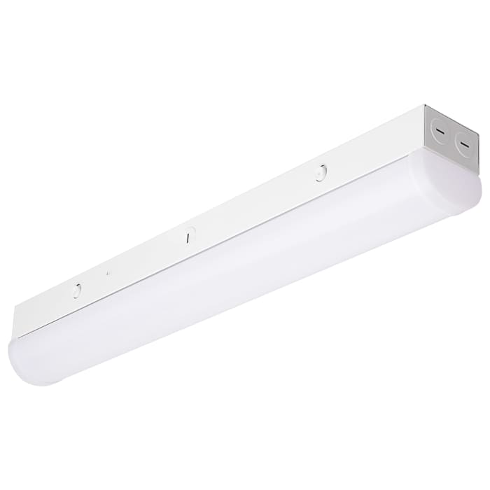 Satco 65-1700 2' LINEAR STRIP W/SENSOR 2 ft. LED 20 Watt Linear Strip Light CCT Selectable White Finish 120-277 Volt Microwave Sensor