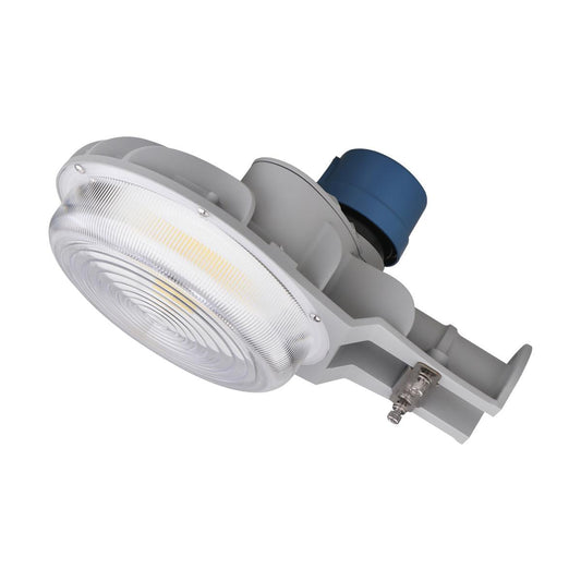 Satco 65-683 60 Watt LED Area Light with Photocell CCT Selectable and Dimmable Gray Finish 120-277 Volts Ultra Bright Lumens